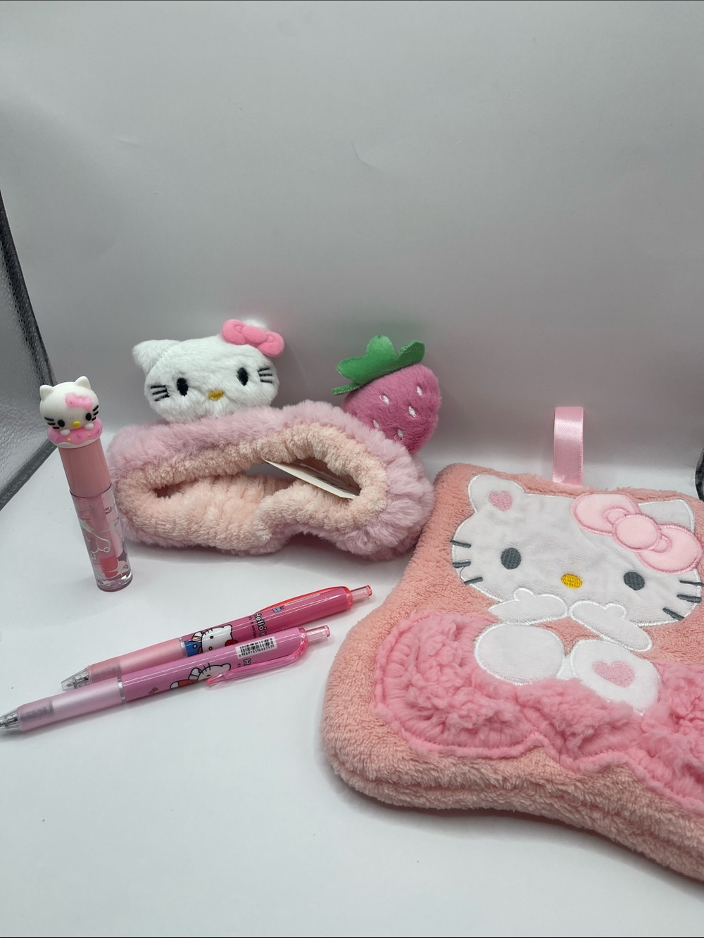 Hello Kitty Pink Plush Accessory Collection